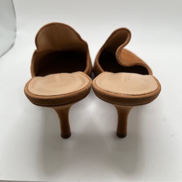 Veronica Beard Miriam Mule Tan leather suede size 8.5M slip on heels women - Picture 7 of 11